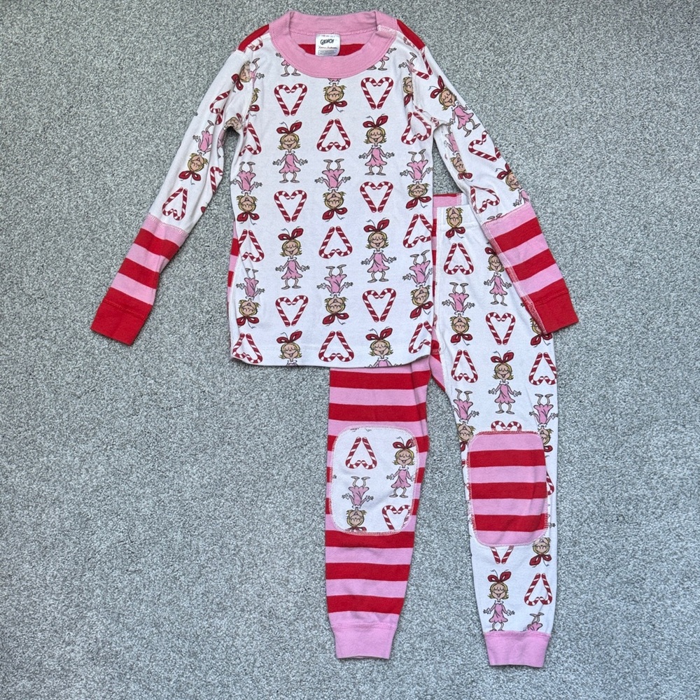 Hanna Andersson Pink and Red Kids Pajama Set
